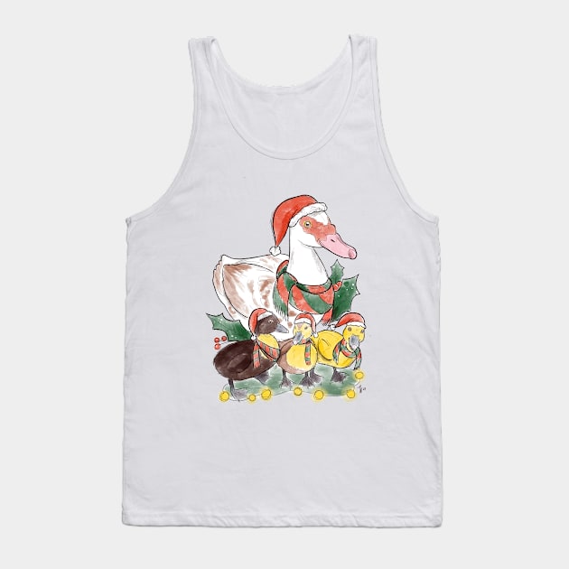 Christmas duck Tank Top by Jurassic Ink